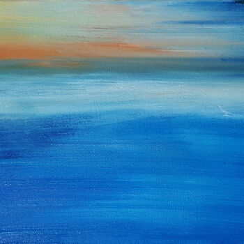Картина под названием "Blue Dreams" - Tina Lane, Подлинное произведение искусства, Масло Установлен на Деревянная рама для н…