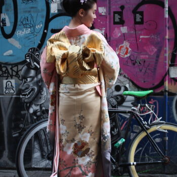 Photography titled "Girl in a Kimono" by Tina Lane, Original Artwork, Digital Photography
