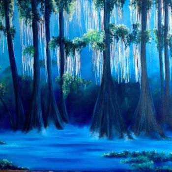 Peinture intitulée "La forêt oubliée" par Shanna Kilaio - Onaicrom, Œuvre d'art originale