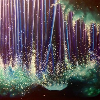 Peinture intitulée "La forêt de l espace" par Shanna Kilaio - Onaicrom, Œuvre d'art originale