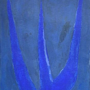 Painting titled "Cobalt blue acrylic…" by Tina Shenk, Original Artwork, Acrylic