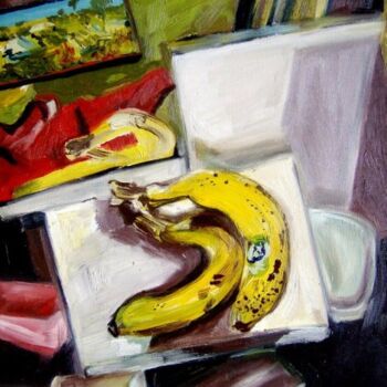 Pittura intitolato "Bananas" da Tina Vanbiervliet (10A), Opera d'arte originale, Olio