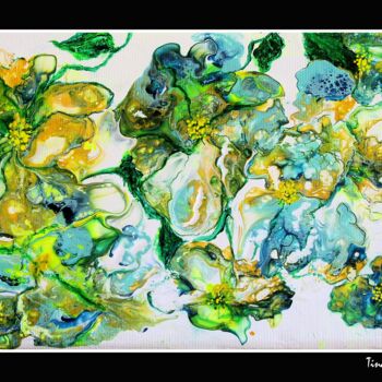 Pintura intitulada "Fleurs.jpg" por Tina Verpoorten, Obras de arte originais, Acrílico