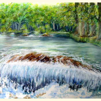 Painting titled "La Cascade.jpg" by Tina Verpoorten, Original Artwork