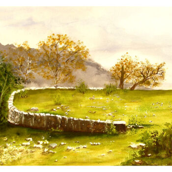 Pintura intitulada "Montes de Malaga.jpg" por Tina Verpoorten, Obras de arte originais