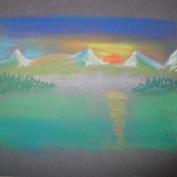 Peinture intitulée "Reflet sur le Lac" par Tina M. De Montorge, Œuvre d'art originale