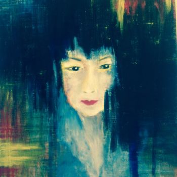 Картина под названием "Chinese Lady" - Tina M. De Montorge, Подлинное произведение искусства, Масло