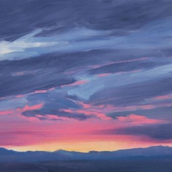 Malarstwo zatytułowany „April Sunrise I, Mo…” autorstwa Tina Bluefield, Oryginalna praca, Olej