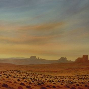 Painting titled "SUNSET, MONUMENT VA…" by Tina Bluefield, Original Artwork, Oil