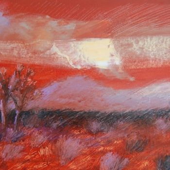 Malerei mit dem Titel "DESERT REDSCAPE 2" von Tina Bluefield, Original-Kunstwerk