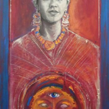 Schilderij getiteld "FRIDA - 2014" door Tina Loiodice, Origineel Kunstwerk, Acryl