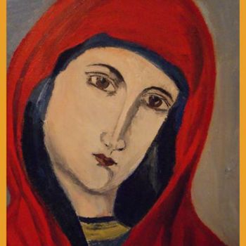 Painting titled "Дева Мария" by Tina Shmidt, Original Artwork, Other
