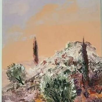 Peinture intitulée "Soir d'été" par Arno, Œuvre d'art originale, Huile