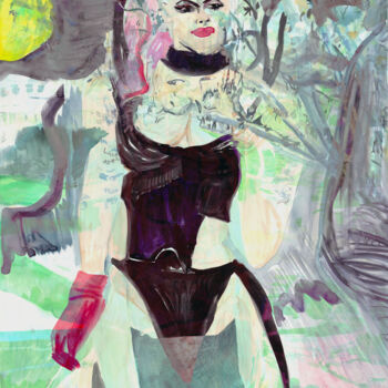 Peinture intitulée "Gaga Thought Of A R…" par Tinge, Œuvre d'art originale, Collage numérique