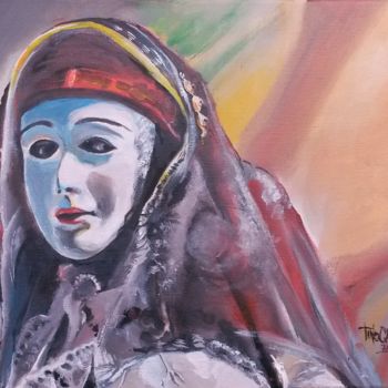 Painting titled "Tipical Sardinian M…" by Tino Cavagnoli, Original Artwork, Acrylic