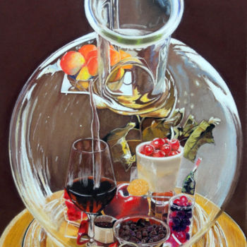 Peinture intitulée "Les arômes" par Tino Cintas, Œuvre d'art originale, Pastel