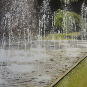 Peinture intitulée "Fantôme de l'eau" par Tino Cintas, Œuvre d'art originale, Pastel Monté sur Châssis en bois