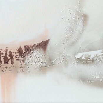 Pintura titulada "White scape" por Tiny De Bruin, Obra de arte original, Acrílico Montado en Panel de madera