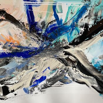 Painting titled "Breakoutroom Sluis" by Tiny De Bruin, Original Artwork, Acrylic Mounted on Wood Stretcher frame