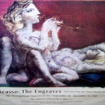 Painting titled "PICASSO THE ENGRAVE…" by Tioravantino, Original Artwork