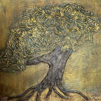 Malerei mit dem Titel "Confident tree" von Tiphanie Canada, Original-Kunstwerk, Acryl