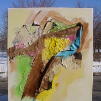 Painting titled "Composition T" by Thierry Noiret, Original Artwork, Oil