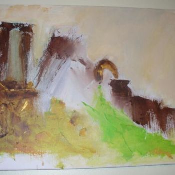 Malerei mit dem Titel "Paysage Toscan" von Thierry Noiret, Original-Kunstwerk, Öl