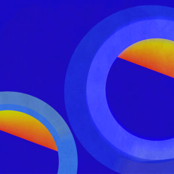 Painting titled "Neo Geo abstract 01" by Joost Hogervorst, Original Artwork