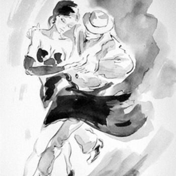 Σχέδιο με τίτλο "Tango argentino" από Aleks Tishyn, Αυθεντικά έργα τέχνης