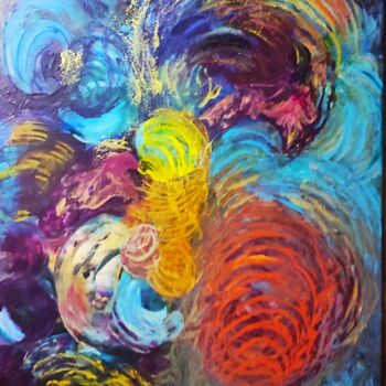 Painting titled "In New Year's Spirit" by Tissa, Original Artwork, Acrylic