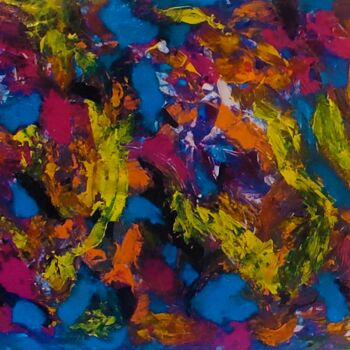 Painting titled "Coloured yarns" by Tissa, Original Artwork, Acrylic