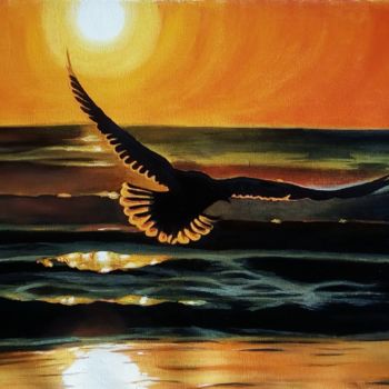 Painting titled "fly.jpg" by Titu Titas Ghosal, Original Artwork, Oil