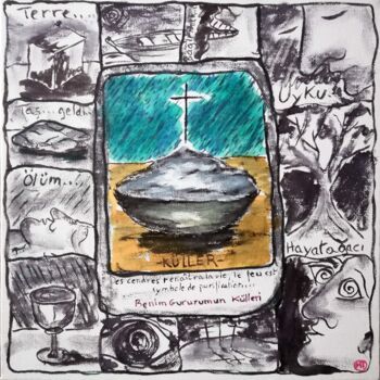 "1 des sept derniers…" başlıklı Tablo Titi Montana tarafından, Orijinal sanat, Guaş boya