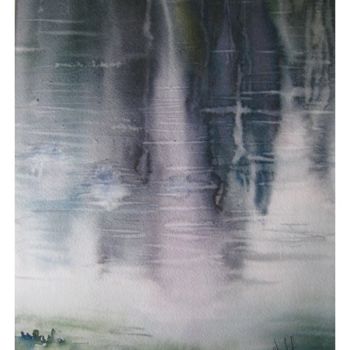 Ζωγραφική με τίτλο "REFLETS" από Joelle Fagot, Αυθεντικά έργα τέχνης