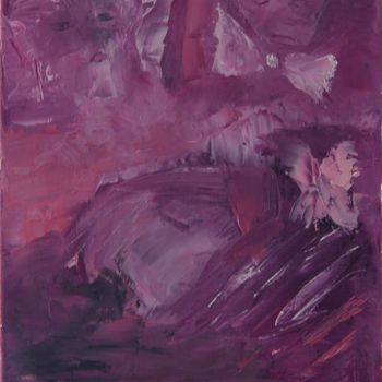 Pintura intitulada "Le sommeil d'un ange" por Martine Villani, Obras de arte originais, Óleo
