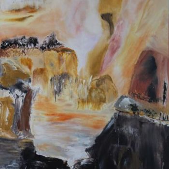 Картина под названием "Le grand canyon" - Martine Villani, Подлинное произведение искусства