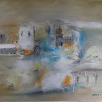 Peinture intitulée "Contre vent et mareé" par Martine Villani, Œuvre d'art originale, Huile