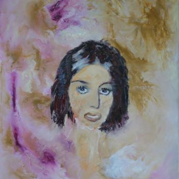 Painting titled "L' inconnue de l' o…" by Martine Villani, Original Artwork, Oil