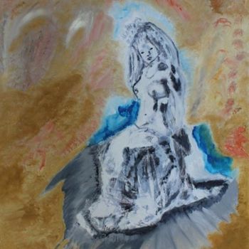 Painting titled "Siréna" by Martine Villani, Original Artwork