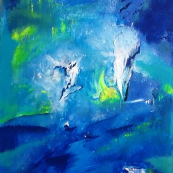 Painting titled "Cosmos" by Martine Villani, Original Artwork, Acrylic