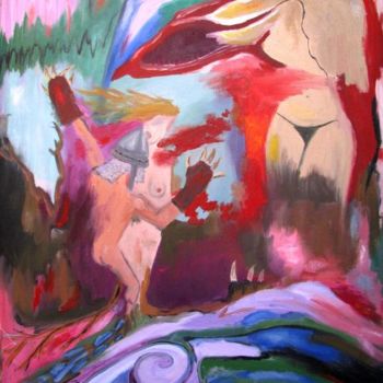 Peinture intitulée "The Misogynist" par Titi Paun, Œuvre d'art originale