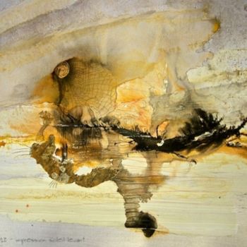 Painting titled "IMPRESSION SOLEIL C…" by Titi Visconti, Original Artwork, Oil