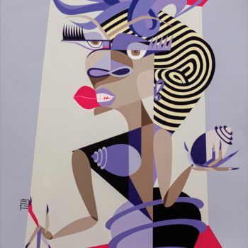 Peinture intitulée "LADY DRAG" par Tito, Œuvre d'art originale, Acrylique