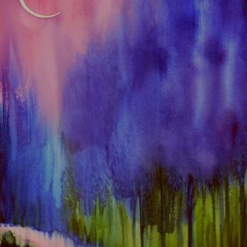 Pittura intitolato "Falce di luna" da Tito Fornasiero, Opera d'arte originale