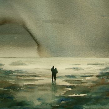 Painting titled "Tu ed io /  You and…" by Tito Fornasiero, Original Artwork, Watercolor