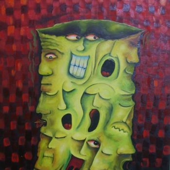 Painting titled "Patemi d'animo" by Titti Milos, Original Artwork, Oil