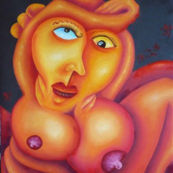 Painting titled "Passione" by Titti Milos, Original Artwork, Oil