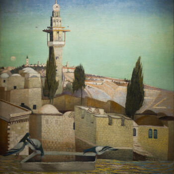 Картина под названием "The Mount of Olives…" - Tivadar Csontváry Kosztka, Подлинное произведение искусства, Масло