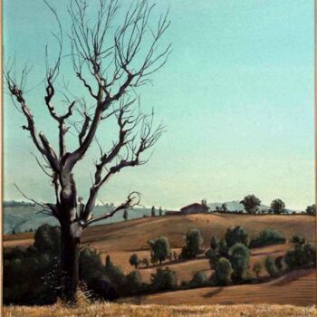 Pittura intitolato "Albero secco" da Tiziano Vincenzi, Opera d'arte originale, Olio