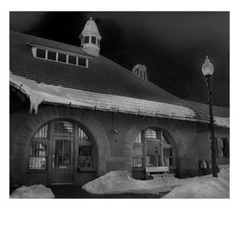 Digital Arts titled "Winter train station" by Tammy Sheppard, Original Artwork